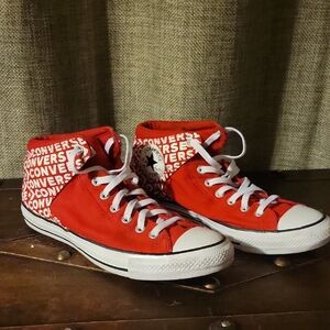 Converse Classic Red Canvas High-Top Sneakers